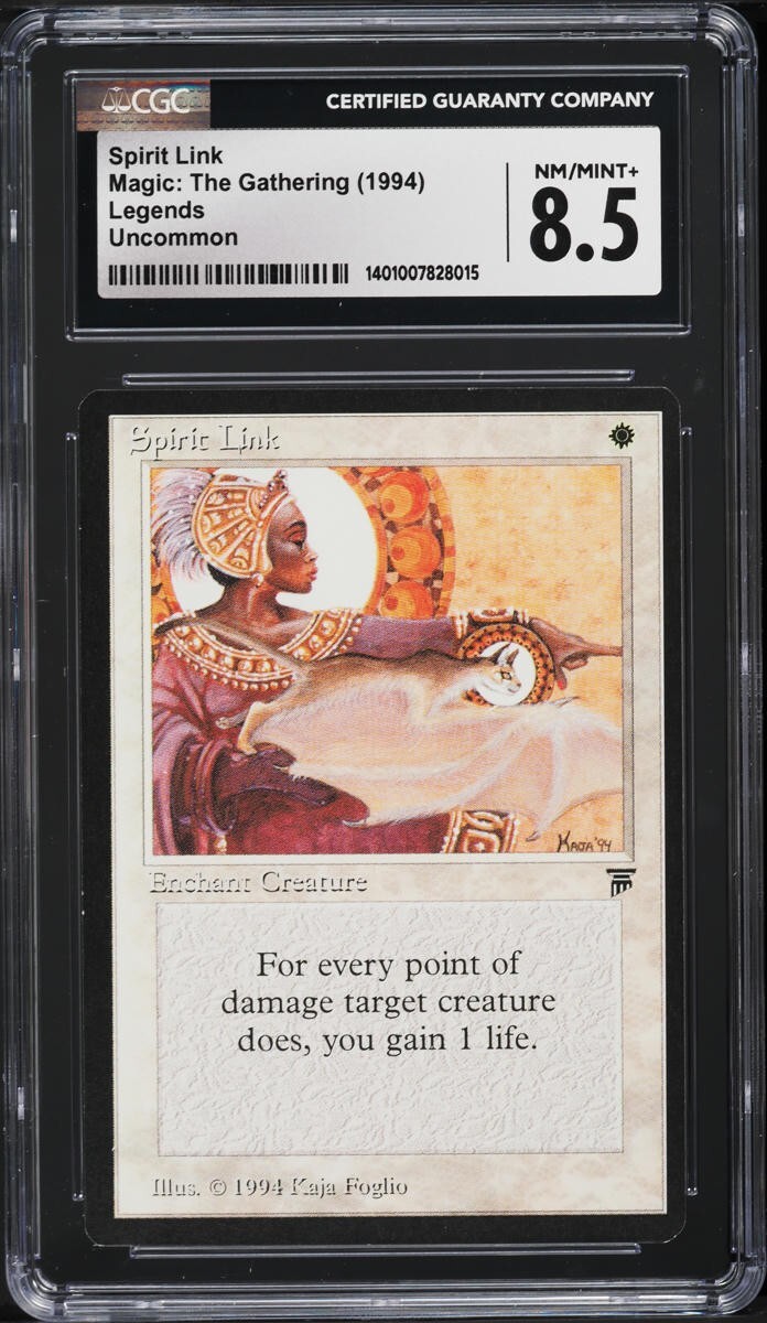 Spirit Link | Legends | 1994 Magic The Gathering MTG | CGC 8.5 NM-MT+