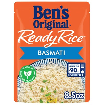 BEN'S ORIGINAL Ready Rice Basmati Rice, Easy Side Dish, 8.5 OZ Pouch (Pack of 12