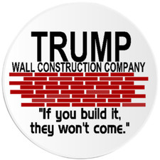 Trump Wall Construction Company - 3 Pack Circle Stickers 3 Inch - Humor