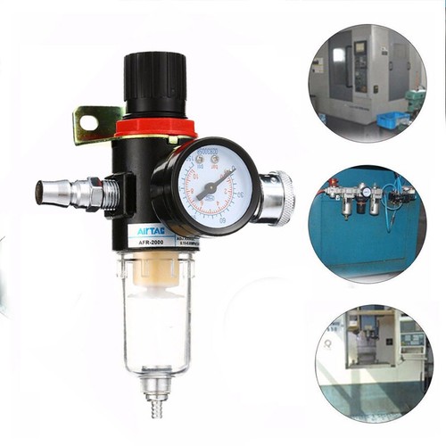1/4'' BSP Air Line Filter Separator & Regulator Compressor Gauge Oil Water Trap - Picture 10 of 10