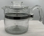 Vintage Glass 4 Cup Pyrex Percolator - Free Shipping