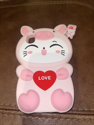 3D Cartoon Cat Pig Custom Silicone Phone Case Cover for iPhone XS Max