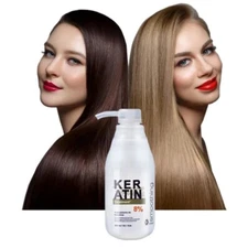 Brazilian Keratin 8% Frizzy Dry Damaged Repair Hair Straightening Treatment 10oz