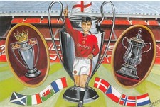 FOOTBALL GROUNDS & CLUBS  MANU UNITED  POSTCARD CONTINENTAL SIZE UNUSED MINT