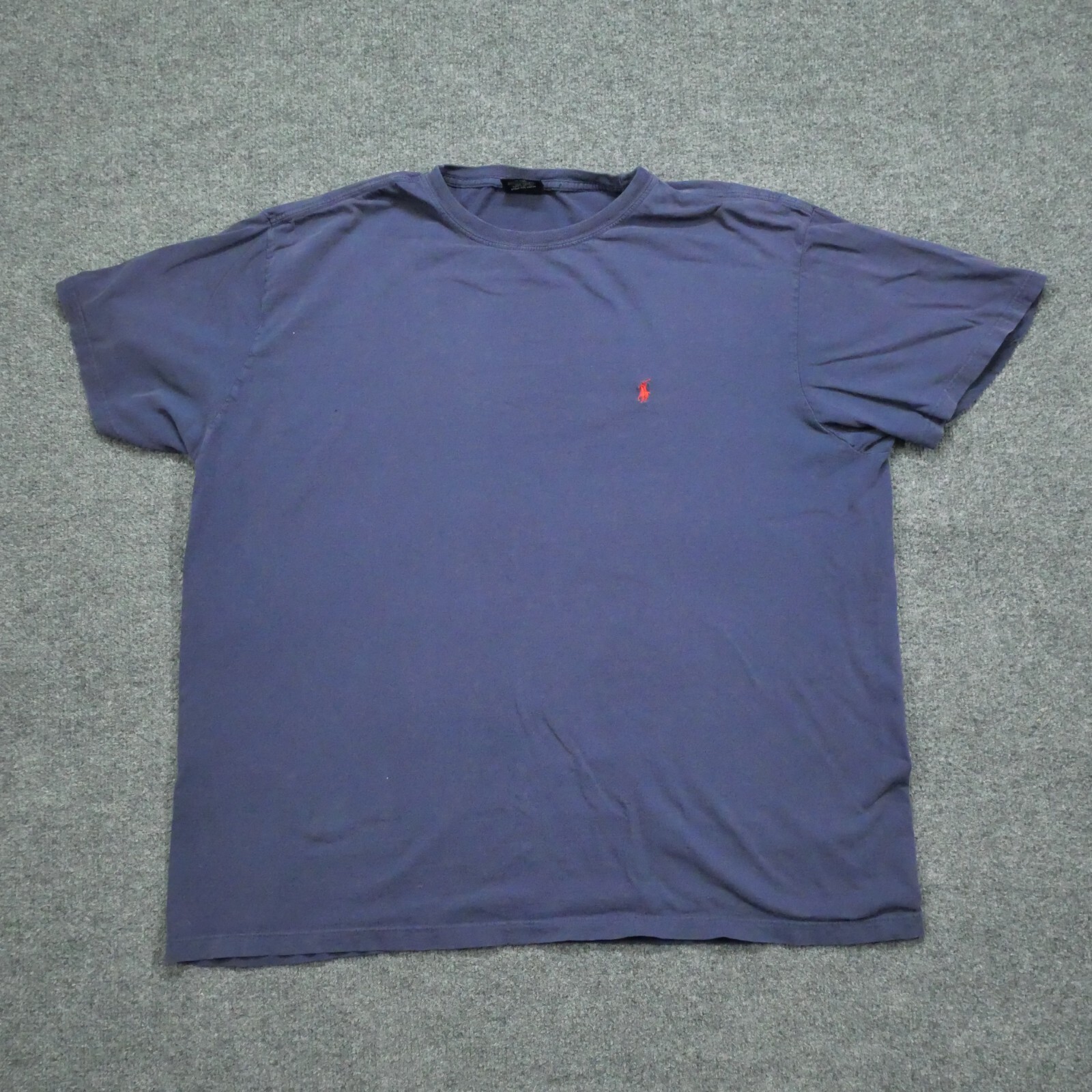 T shirt Ralph Lauren vintage adulto XL blu invecchiata polo piccolo pony anni 90