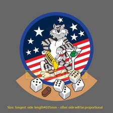F-14 DRUNK TOMCAT Vinyl Sticker luggage laptop skateboard car stickers