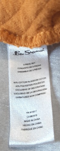 Original Ben Sherman Sz7 Quilted Full Zip Vest Chest Pkt Butternut Golden Yellow - Picture 8 of 8