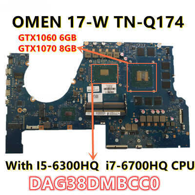 HP OMEN 17-W TN-Q174 i5/i7-6/7th CPU GTX1070 8G GTX1060 6GB Laptop Motherboard