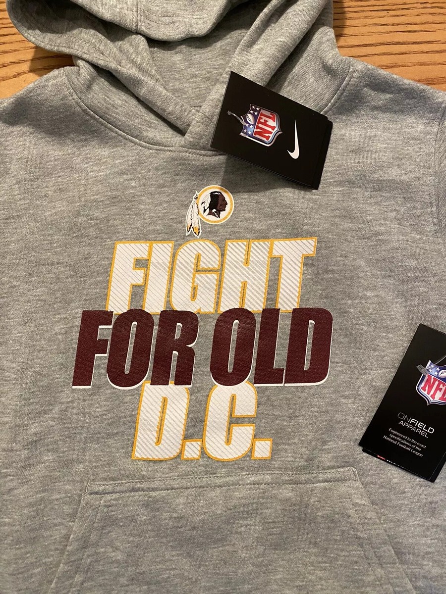NIKE WASHINGTON REDSKINS NFL YOUTH ON FIELD FIGHT FOR OLD DC LOGO
