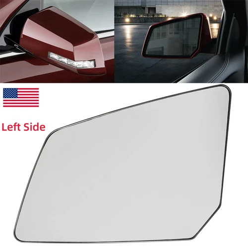 Driver Left Side Exterior Heated Mirror Glass For GMC Acadia, Outlook, Traverse