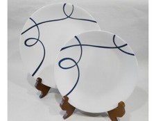   Corelle LIA Cobalt Blue Curly Swirls U-PICK...