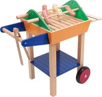 Grill Grillwagen Holz Ca. 60 X 30 X 51 Cm