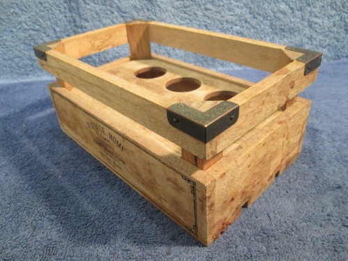 VINTAGE STYLE WOODEN EGGBOX - Retro/Rustic, removable Tray, "Old Town Market" .B - Picture 5 of 9