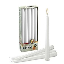BOLSIUS 10 Pack Unscented 10 Inch White House...