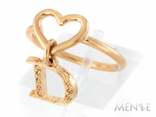Ring von Christian Dior mit Herz und 'D' - Anhänger Metall Gold - Finish (22267) - Bild 7 von 8
