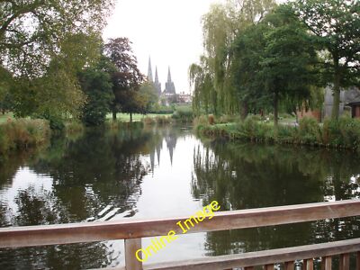 Photo 12x8 Lichfield Cathedral from Beacon Park The famous three spires of c2012