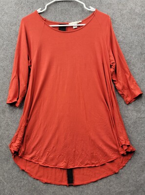 Kerisma Tluxe Womens Orange Top Size M Shortsleeve