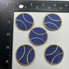 5 Small 1.5” Patches TENNIS BALL Patch Lot Of 5 00RQ