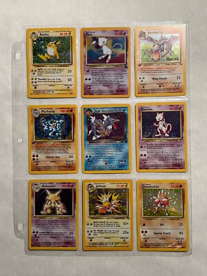 Lot of 9 Sleeve-Kept All Holographic Rare Pokemon Cards (2 First Ed.) | eBay