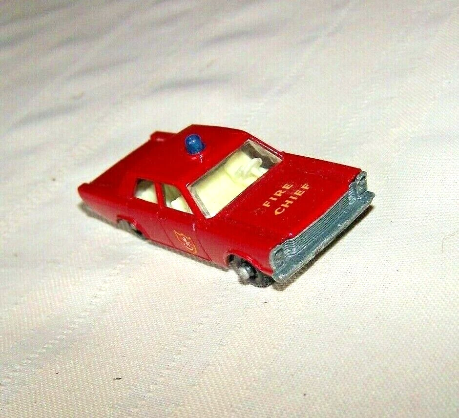 Lesney Matchbox Phantom #55/59 Ford Galaxie Custom Fire Chief Car Blue Dome N/M - Image 3 of 4