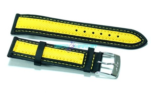 Cinturino orologio tessuto cordura imbottito 18mm nero giallo tipo sector  s18g | eBay