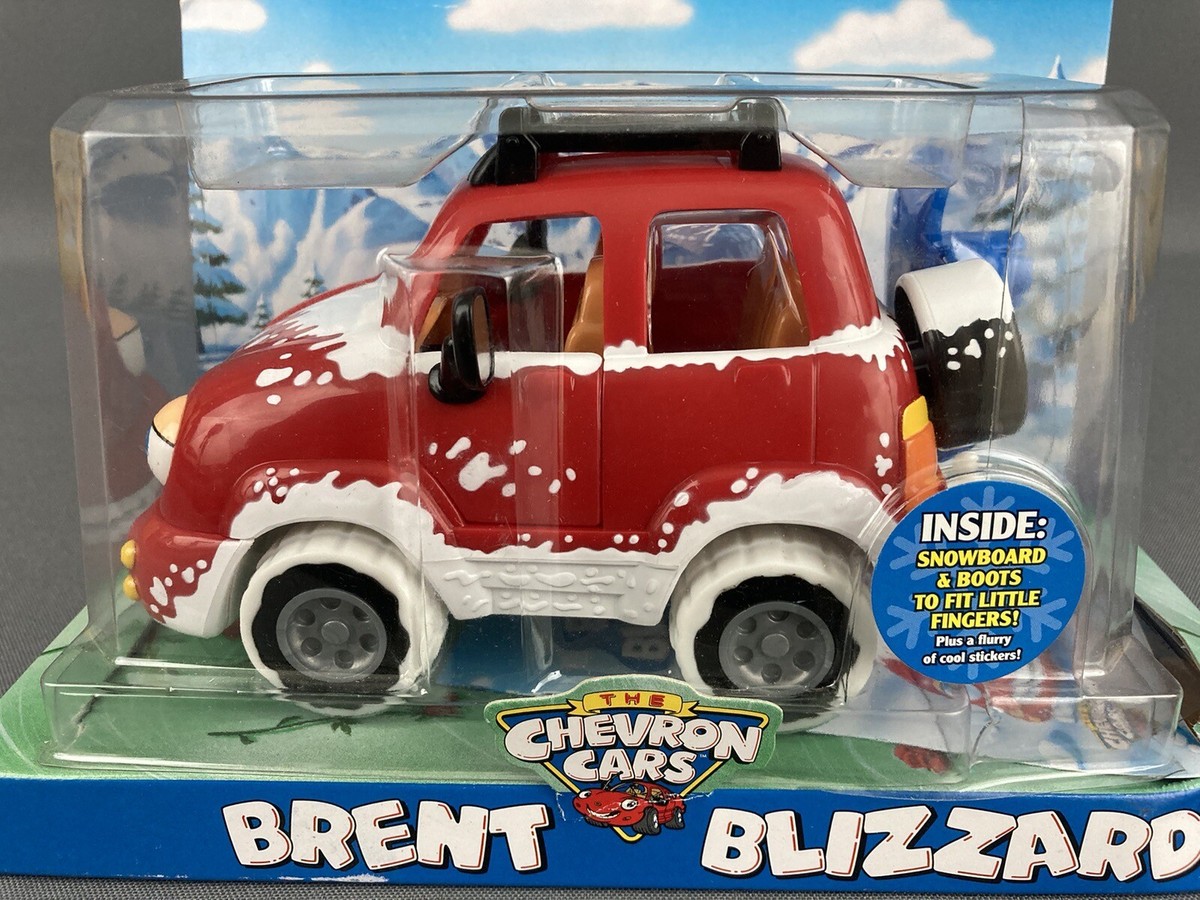 The Chevron Cars - Brent Blizzard w/Snowboard - Red & Snowy