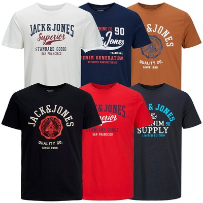 JACK\u0026JONES T Shirt Übergröße Herren T-Shirts Männer Große Größen 3XL - 7XL  | eBay
