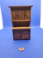  Vintage wooden Dollhouse Miniature concord kitchen cabinet
