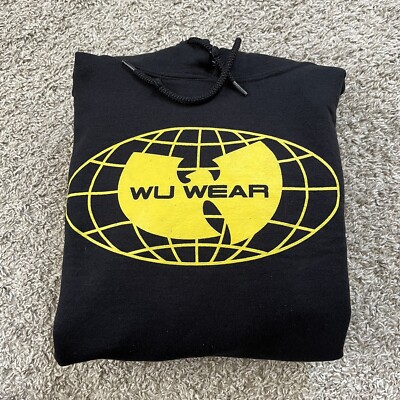 Wu- wear ラガーシャツ 🔴 Wu-Wear Shirt Size Large Vtg Wu-Tang Button Down Rza