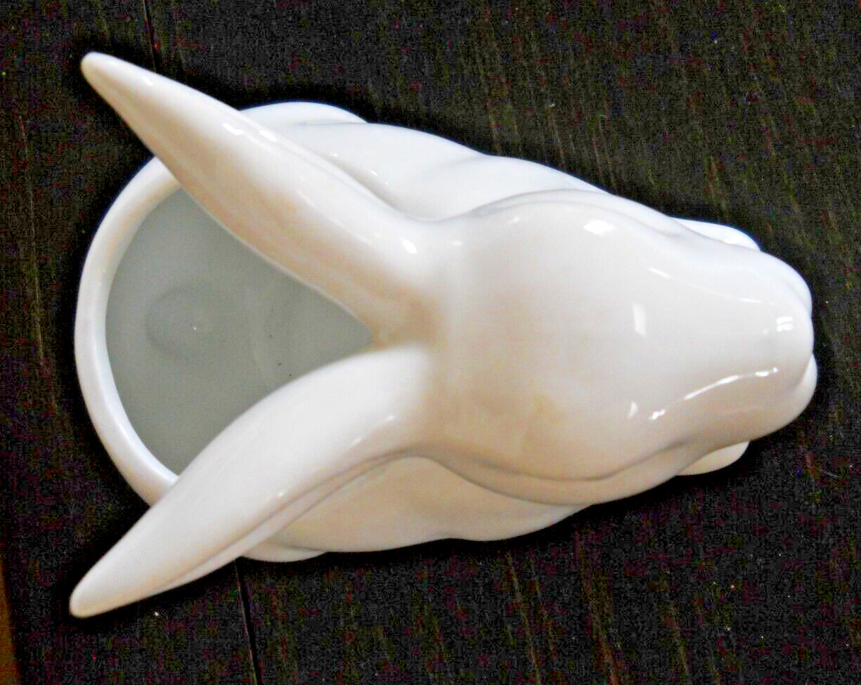 2015 Threshold White Porcelain Rabbit With Gold Ears Planter Target