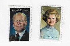 US Gerald Ford Betty Ford 41c Forever Stamp Set of 2 Singles Scott #4199 5852