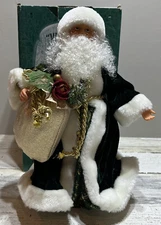 Victorian Santa Green Tree Topper by GiftCo