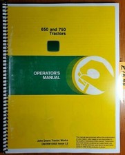 John Deere 650 750 Tractor Owner's Operator's Manual OM-RW15455 L2 12/82