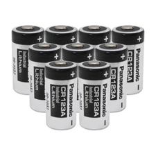 9 Pcs Panasonic Lithium CR123A 123A 3V Photo Lithium Batteries 2028