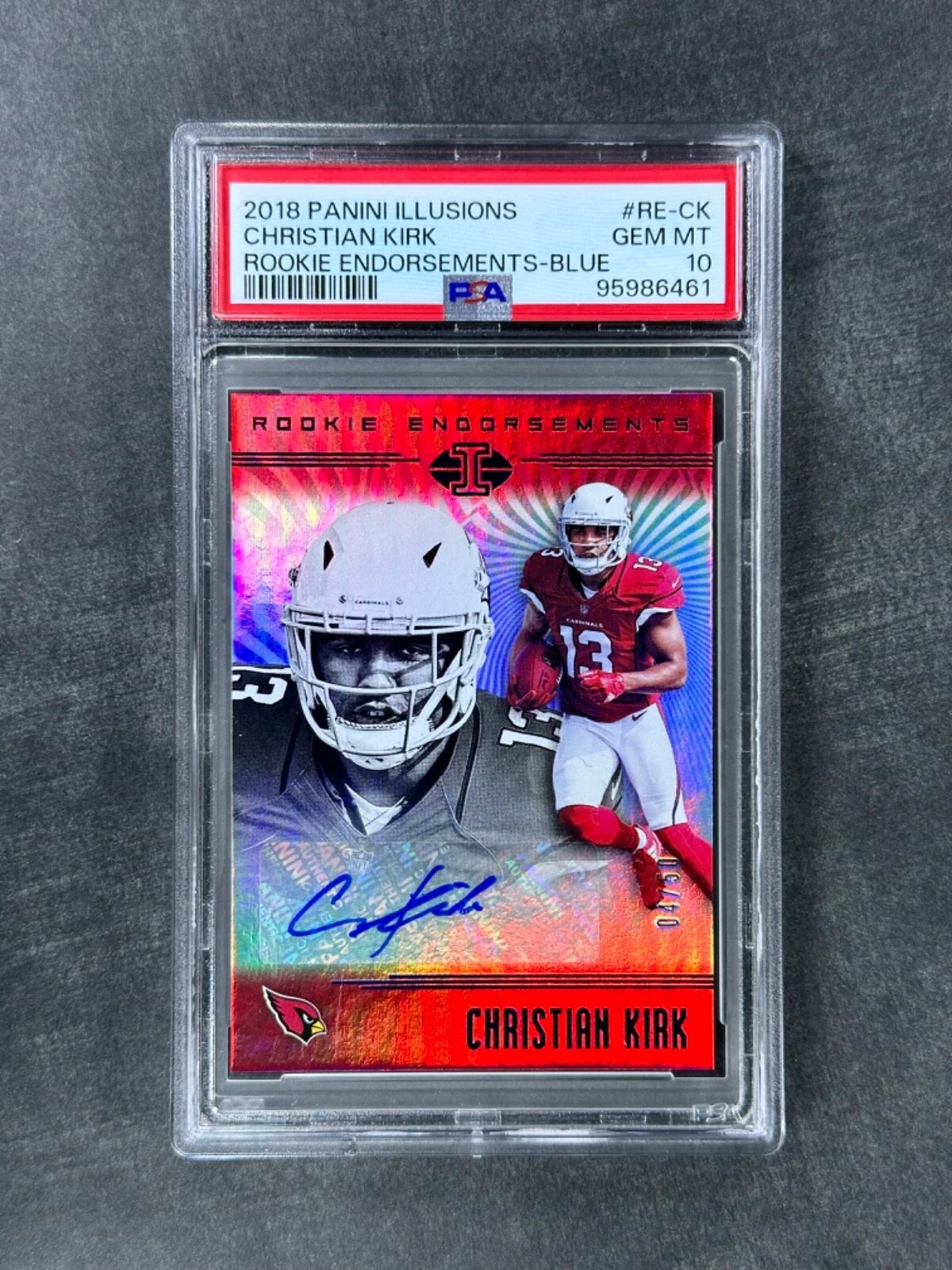 Christian Kirk Panini Illusions Rookie Endorsements #RECK Blue
