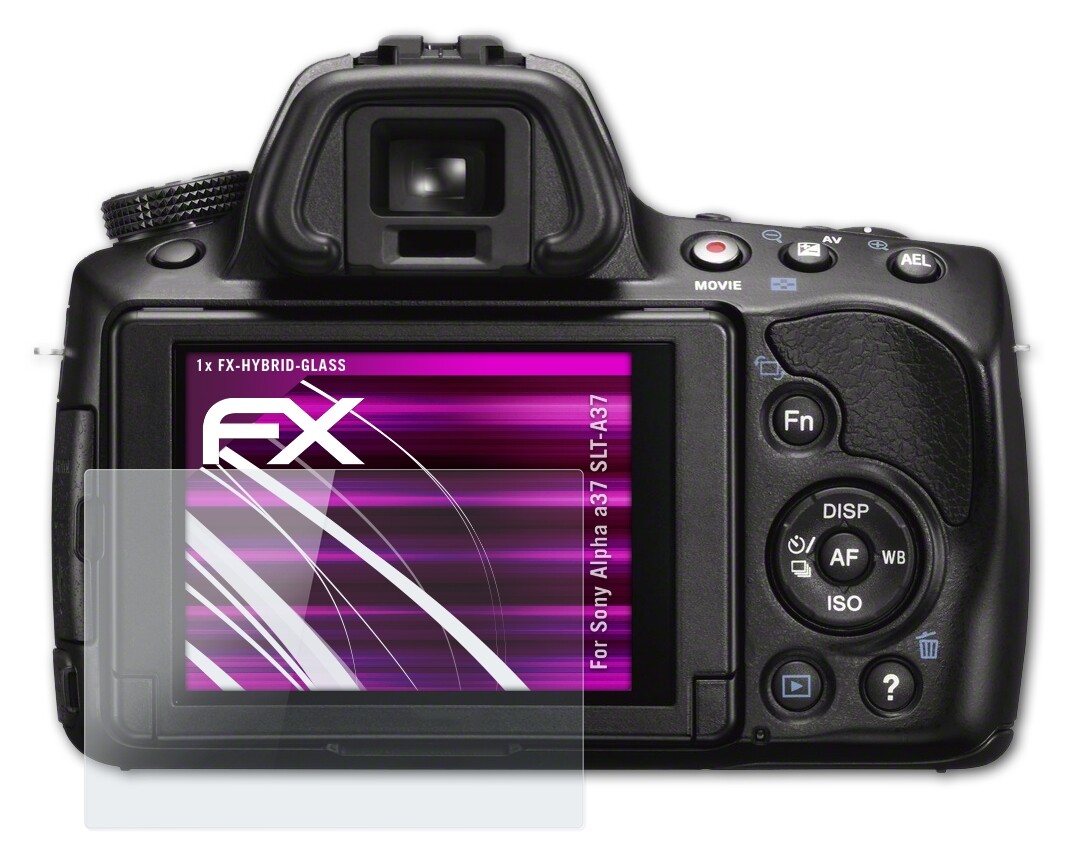 Brotect AirGlass Pellicola In Vetro Ibrido Per Sony Alpha 37 (SLT-A37) – Durezza 9H, Ultra Sottile, Antigraffio E Prodotta In Germania