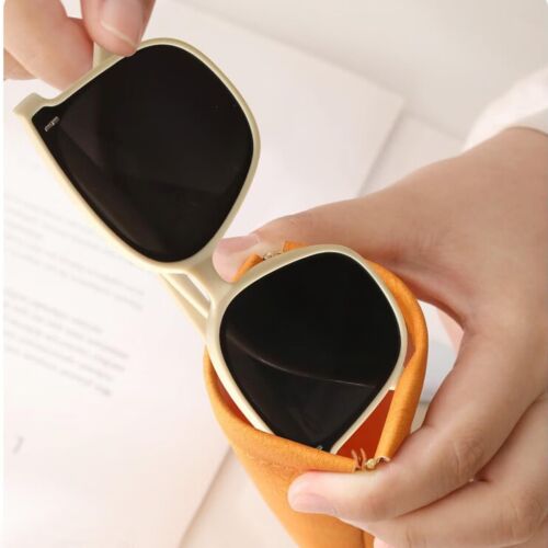 Magnetic Glasses Case With Spring Top - Soft Leather Bag Pouch For Sunglasses UK - Picture 4 of 21