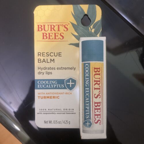 Burt's Bees Rescue Lip Balm Turmeric Eucalyptus 100% Natural Origin