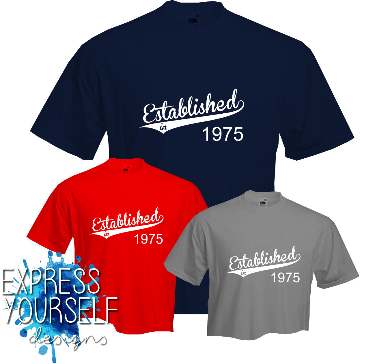 ALTRA ESTABLISHED IN 1974 T shirt 50° COMPLEANNO (2024) Divertimento Regalo NUOVA