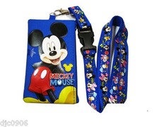 DISNEY MICKEY MOUSE LANYARD WITH DETACHABLE COIN POUCH/WALLET/PURSE-NEW 