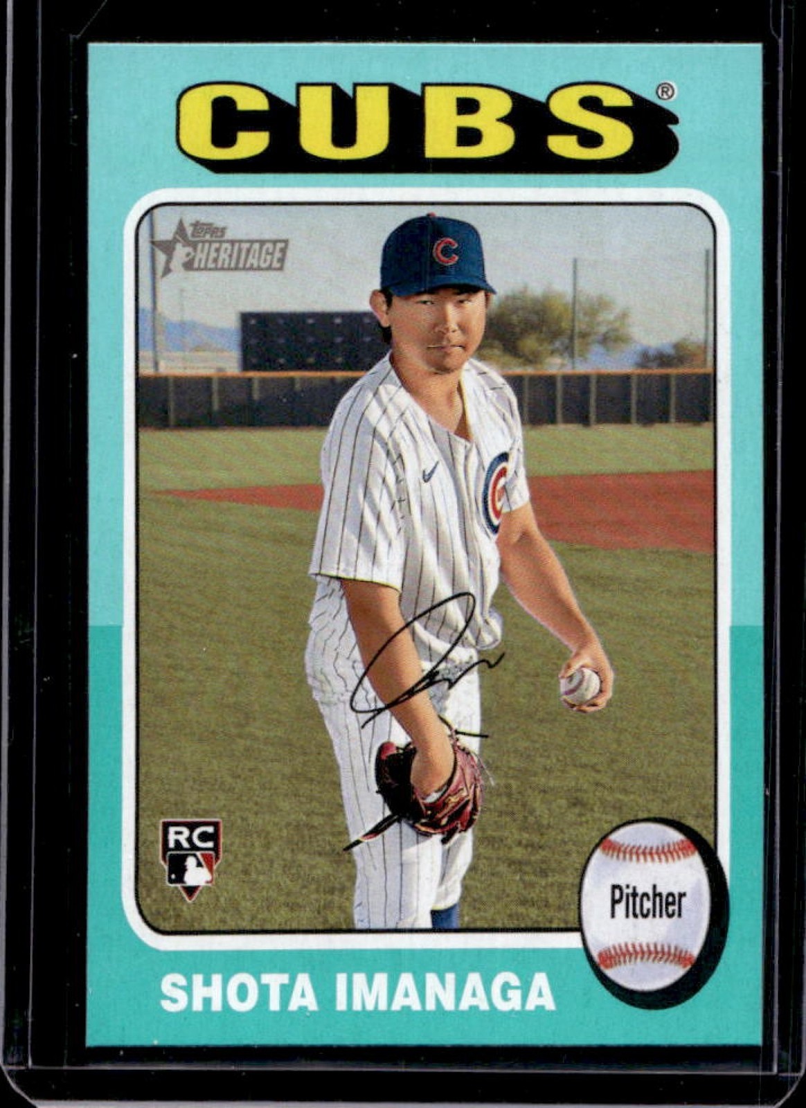 2024 Topps Heritage High Number Shota Imanaga RC Aqua Border Rookie #564 Cubs