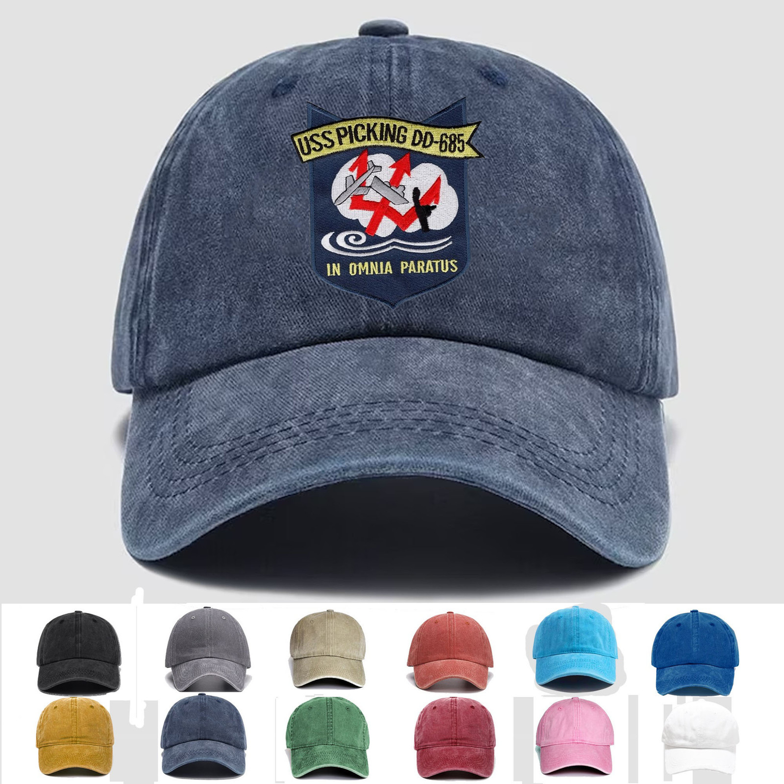 Custom Embroidered Hat DD-685 USS Picking Destroyer Ship, Trucker Hat, Gift Idea