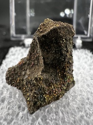 Micro-Pyrite on Shungite in Perky Display Box  - very sparkly