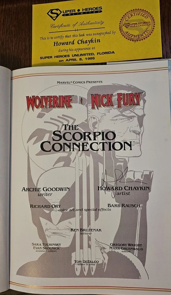 Wolverine Nick Fury The Scorpio Connection Signed By Artist Howard Chaykin - Image 3 of 4