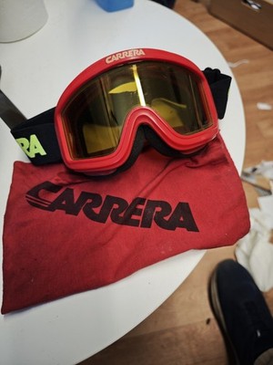 Carrera Skibrille Carbonflex Ultrasight   Retro/Vintage   rot/schwarz inkl....