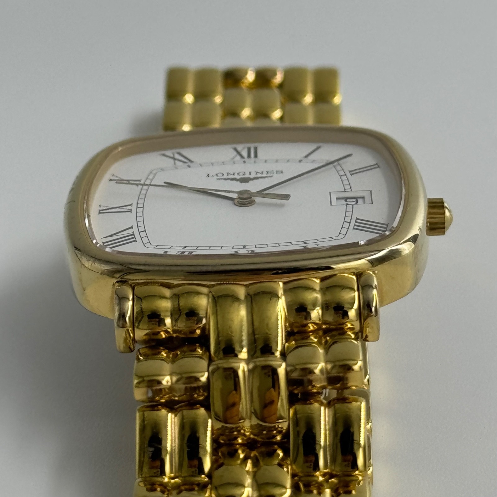 Vintage Longines Gold-Tone Men’s Quartz Watch with Original Longines Bracelet image 5