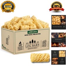 200 Natural Firelighters for BBQs, Wood Burners & Pizza Ovens - Eco-Friendly 0.14 per lighter