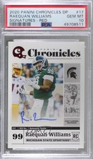 2020 Chronicles Draft Picks Signatures Red Raequan Williams #17 PSA 10 Auto 8d2
