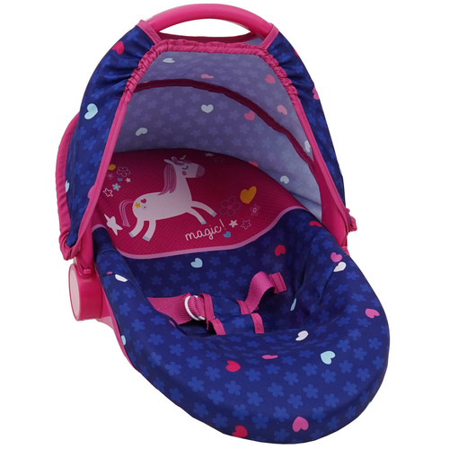 Crew Unicorn Baby Doll 3-in-1 Car Seat - Pretend Play, Use as Car Seat, Feedi...