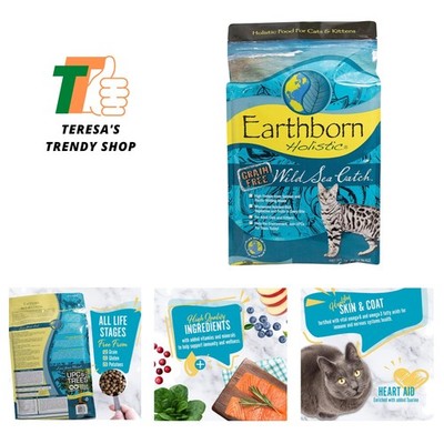 14 lb Earthborn Wild Sea Catch:  Grain-Free Feline Nutrition with Salmon